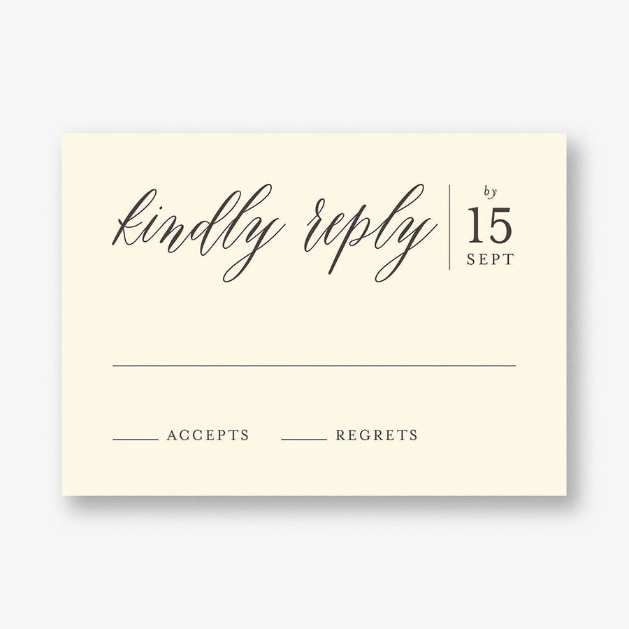 Contemporary Script Response Card
