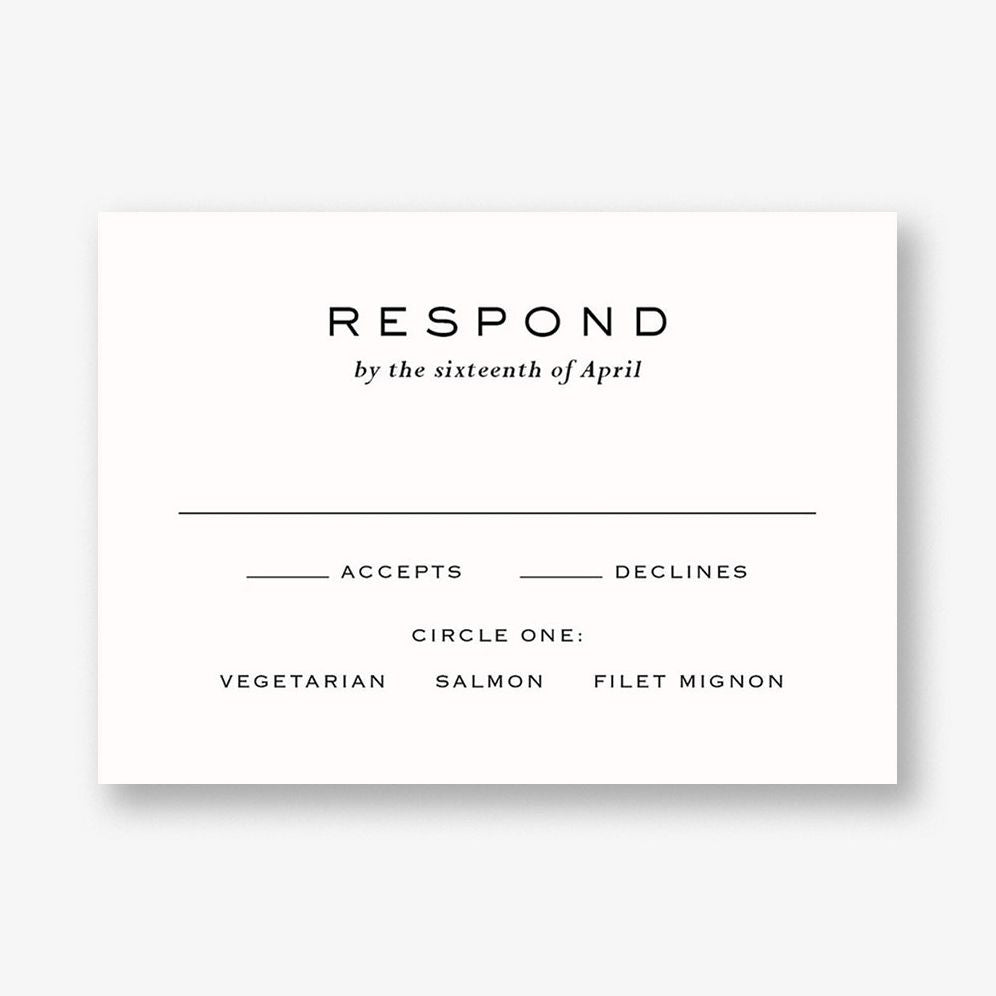 Duo Response Card