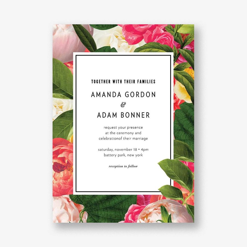Lanai Floral Wedding Invitation