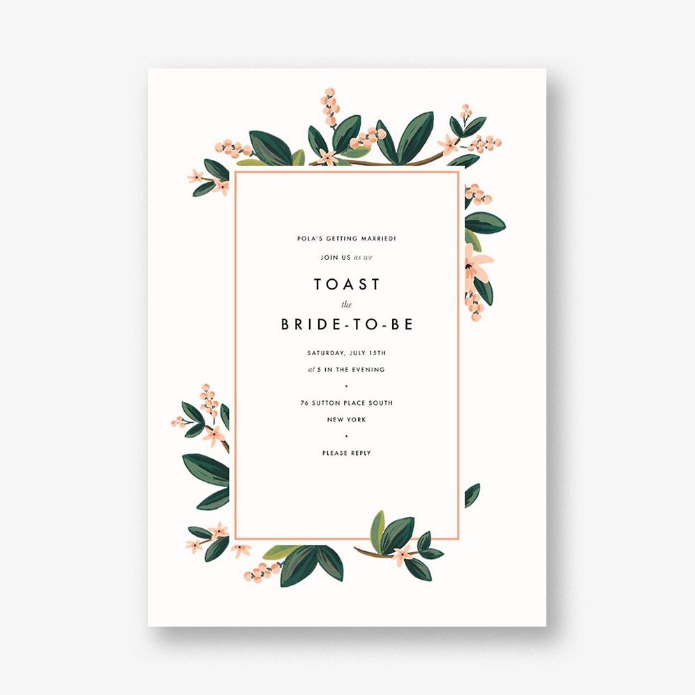 November Herbarium Bridal Shower Invitation