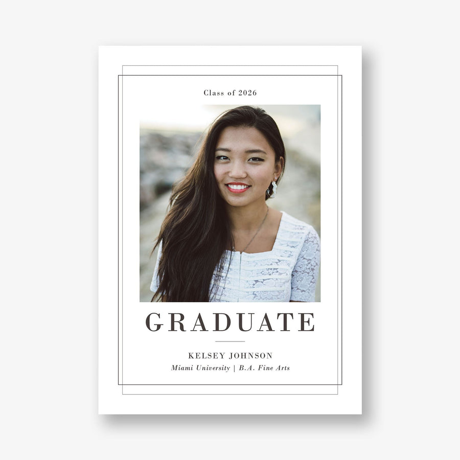 Basic Border Graduation Announcement