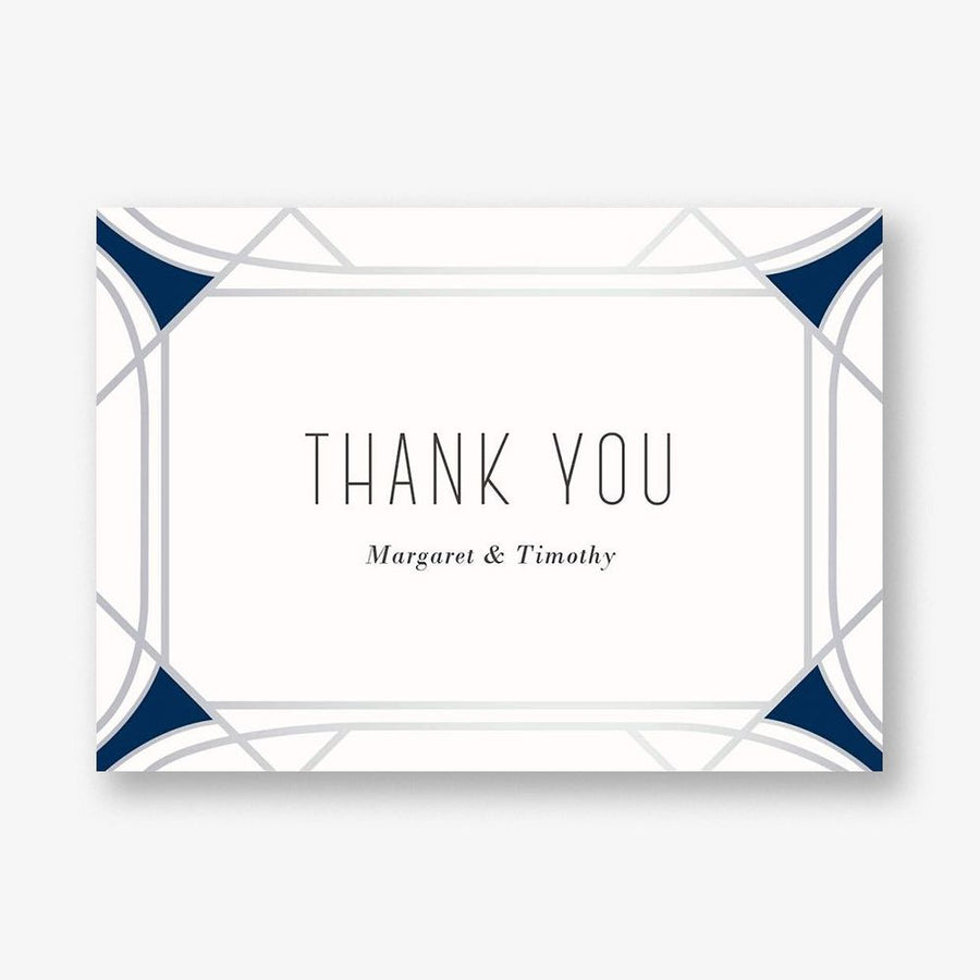 Faceted Gemstone Foil Stamped Stationery
