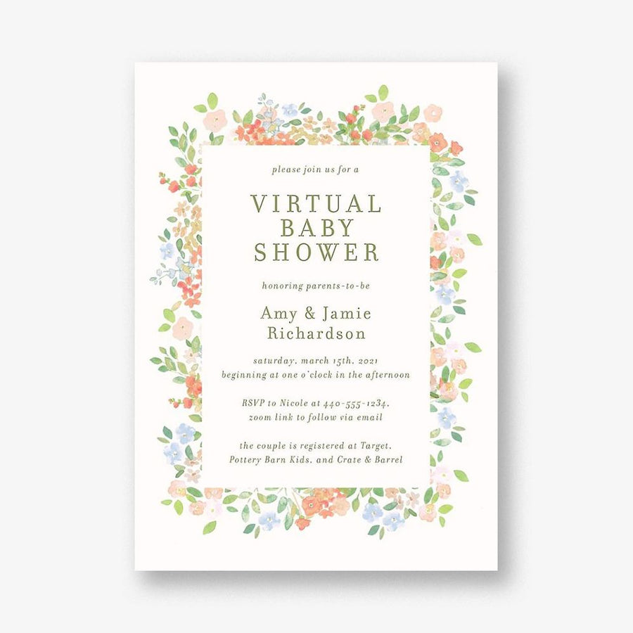 Painted Meadow Baby Shower Invitation