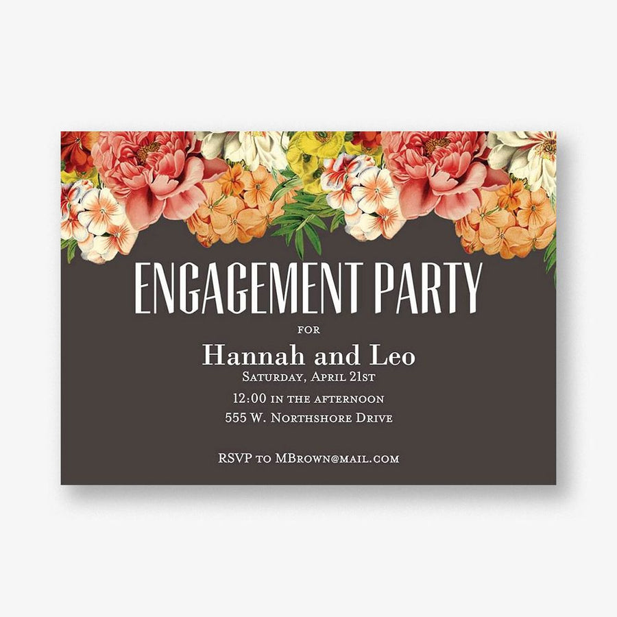 Bouquet Engagement Party Invitation