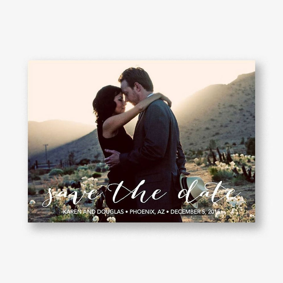 Bombshell Photo Save the Date Card