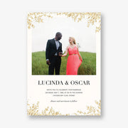 Leaves of Gold Photo Wedding Invitation