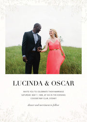 Leaves of Gold Photo Wedding Invitation
