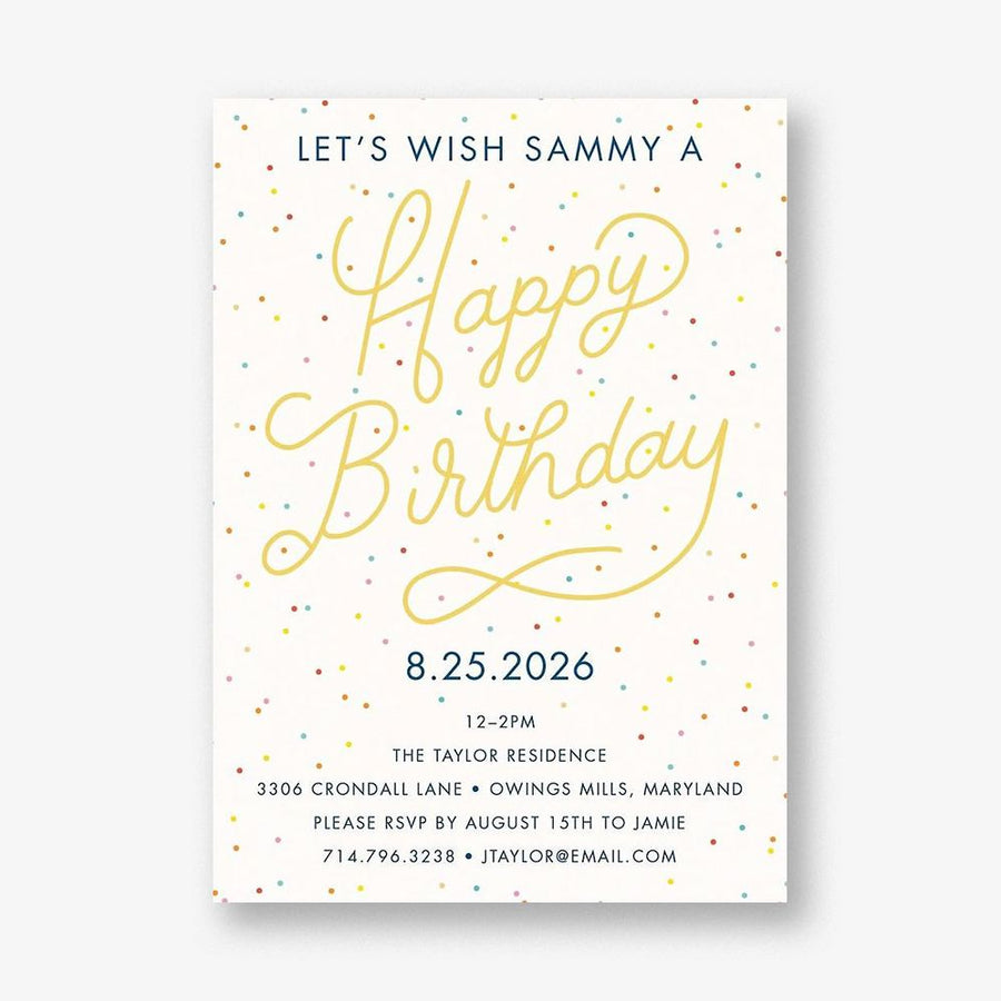 Confetti Party Invitation