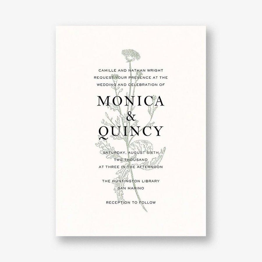 Fine Dandelion Wedding Invitation