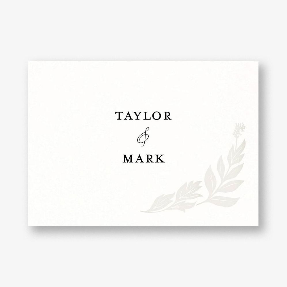 Black and White Floral Foil Stationery
