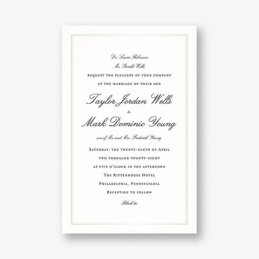 Timeless Elegance Wedding Invitation