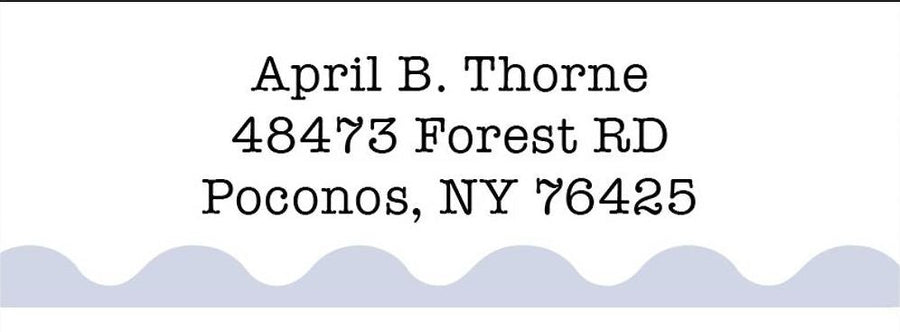 Earthen Scallops Return Address Label