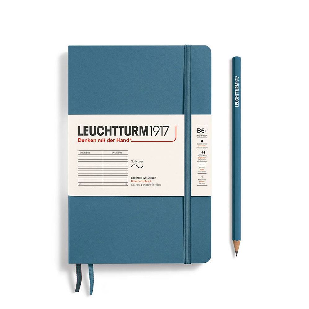 Leuchtturm1917 Stone Blue Softcover Paperback Ruled Journal
