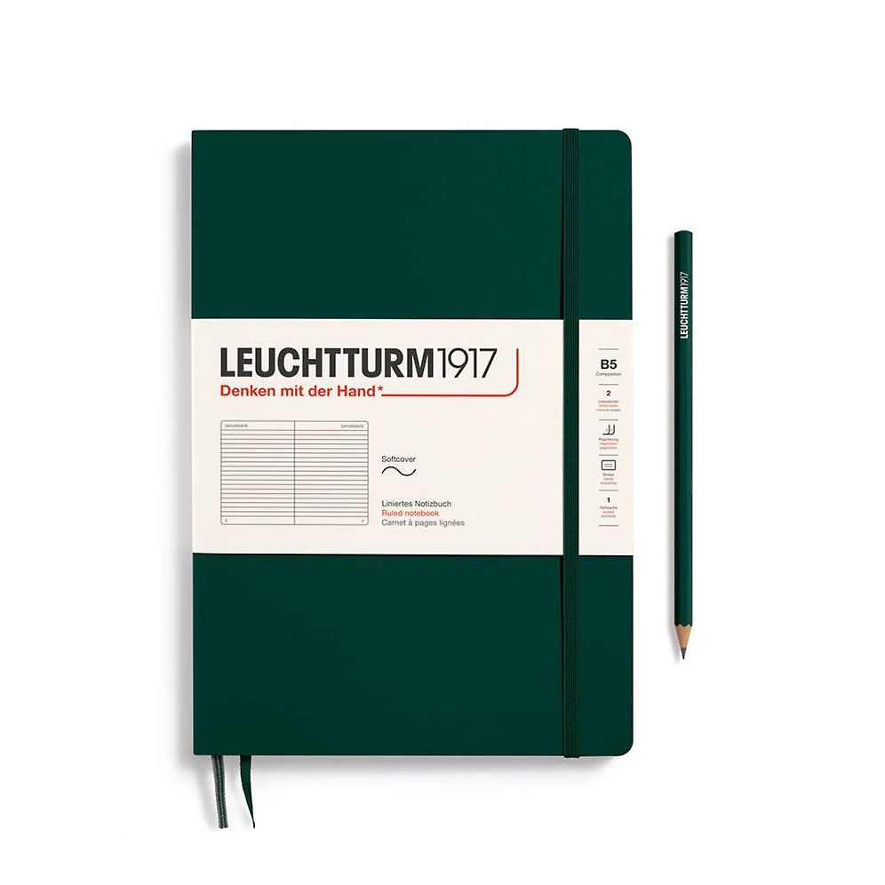 Leuchtturm1917 Forest Green Softcover Composition Ruled Journal