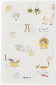 2027 Midori Pocket Diary Mini Cat