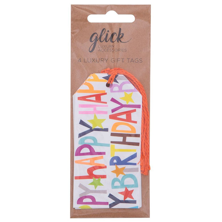 Happy Birthday 4 PK Gift Tag