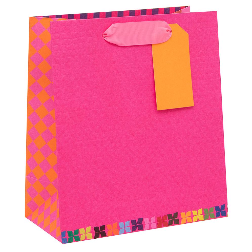 Textured Pink Medium Gift Bag
