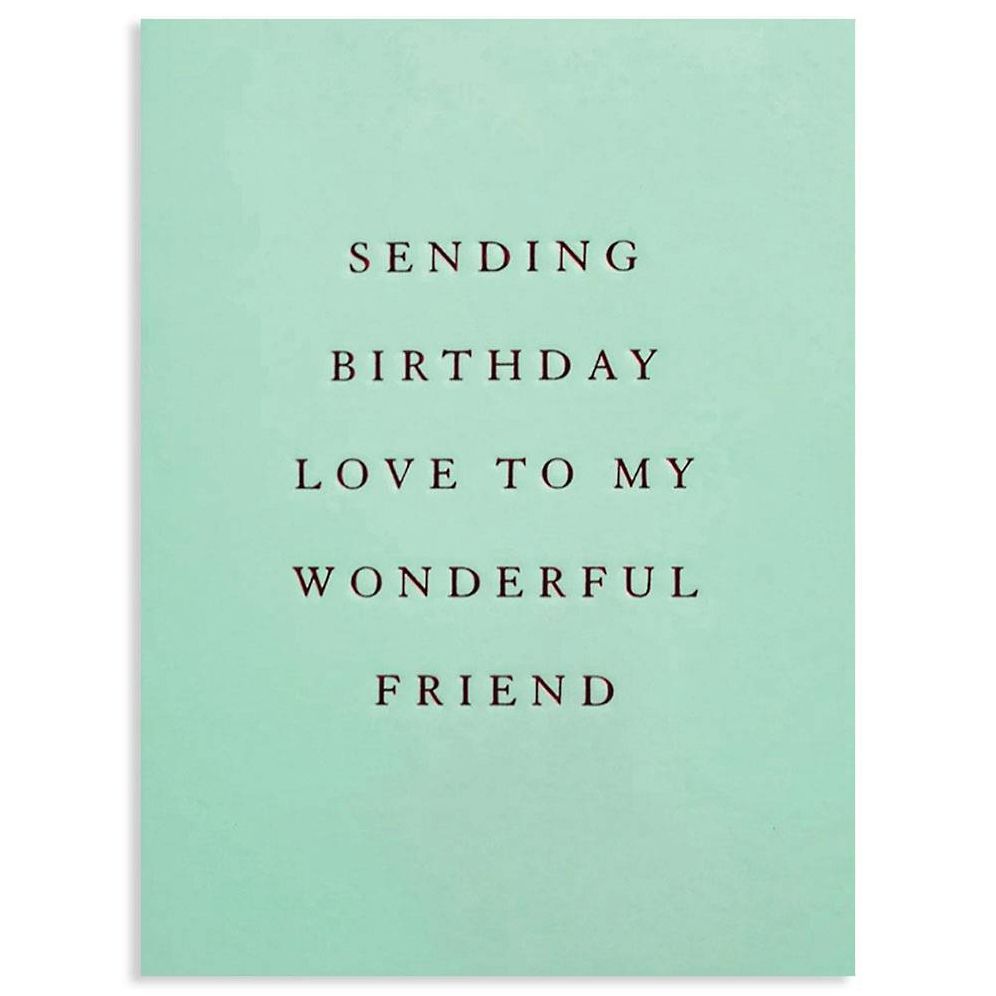 Wonderful Friend Birthday Card