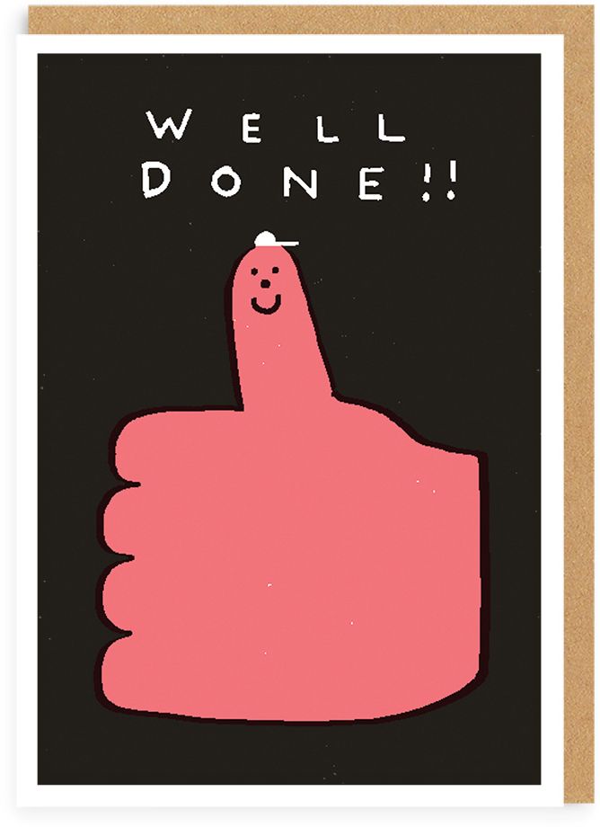 Well Done Thumb Congratulations Card