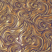 Gold Wavy Marble on Honey Handmade Paper
