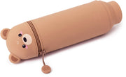 Legami 2-In-1 Silicone Pencil Case - Kawaii - Teddy Bear