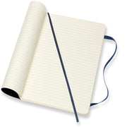 Moleskine Classic Notebook, Large, Ruled, Sapphire Blue, Soft Cover (5 x 8.25)