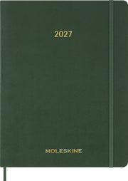 2027 Moleskine 15-Month Essential Planner, Soft Cover, Weekly Vertical, XXL (8.5" x 11"), Myrtle Green, 128 pages
