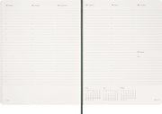 2027 Moleskine 15-Month Essential Planner, Soft Cover, Weekly Vertical, XXL (8.5" x 11"), Myrtle Green, 128 pages