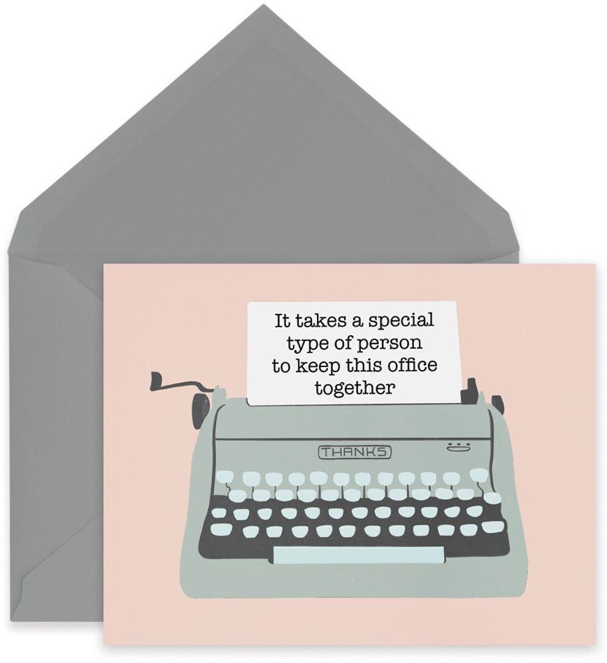 Administrative Professionals Day Greeting Card - Typewriter