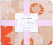 Bold Floral Knitted Throw Blanket
