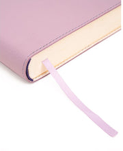 Lilac Grain Leather Journal with Tie Wraps