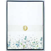Blue Flowers Stationery Set