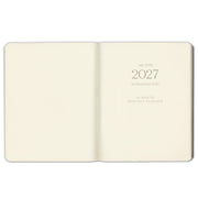 2026-2027 Paper Source Black Leather 18-Month Monthly Desk Planner