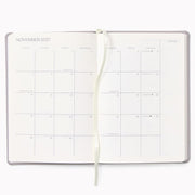 2026-2027 Paper Source Gray Lilac Leather 18-Month Monthly Pocket Planner