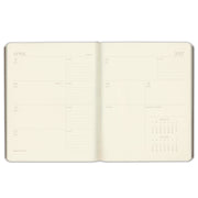2026-2027 Paper Source Black Leather 18-Month Weekly Desk Planner