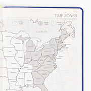 2026-2027 Paper Source Cobalt Blue Leather 18-Month Weekly Desk Planner