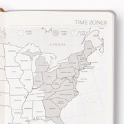 2026-2027 Paper Source Gray Lilac Leather 18-Month Weekly Desk Planner
