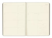 2026-2027 Paper Source Black Leather 18-Month Weekly Pocket Planner